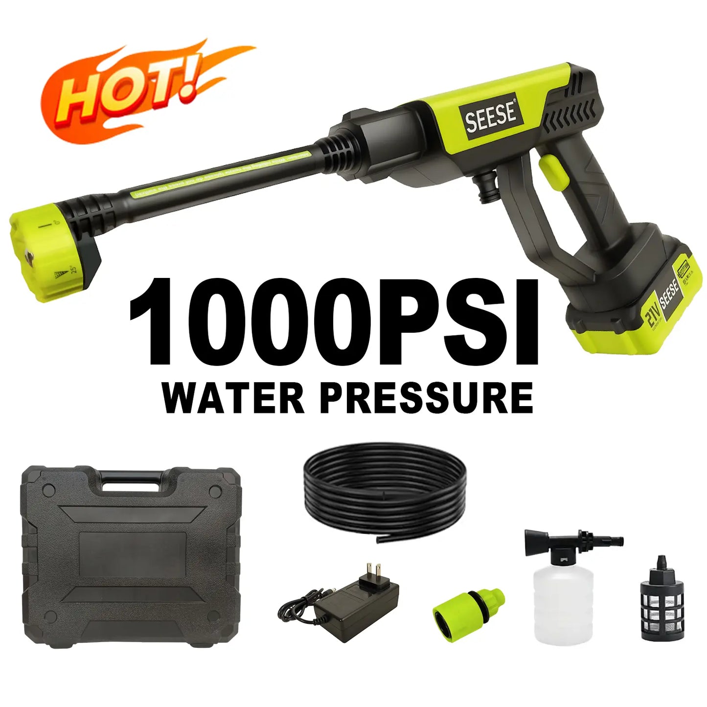 SEESE Cordless Pressure Washer 21V